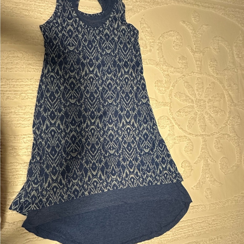 Mod-O-Doc Asymmetrical Blue Patterned Dress